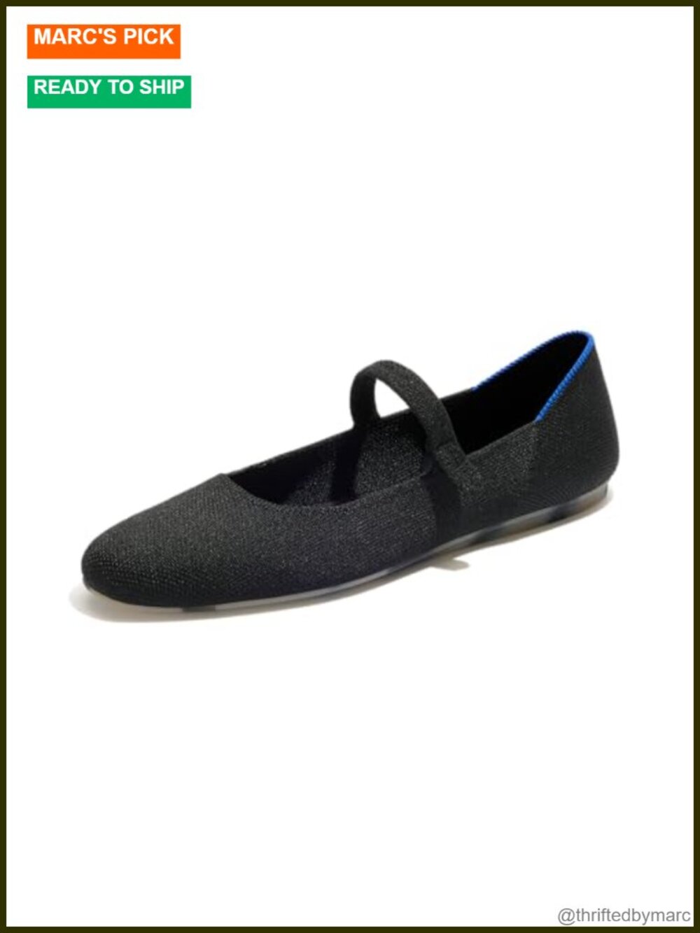 Rothy's Square Mary Jane Knit Flat with Cushioned Insole